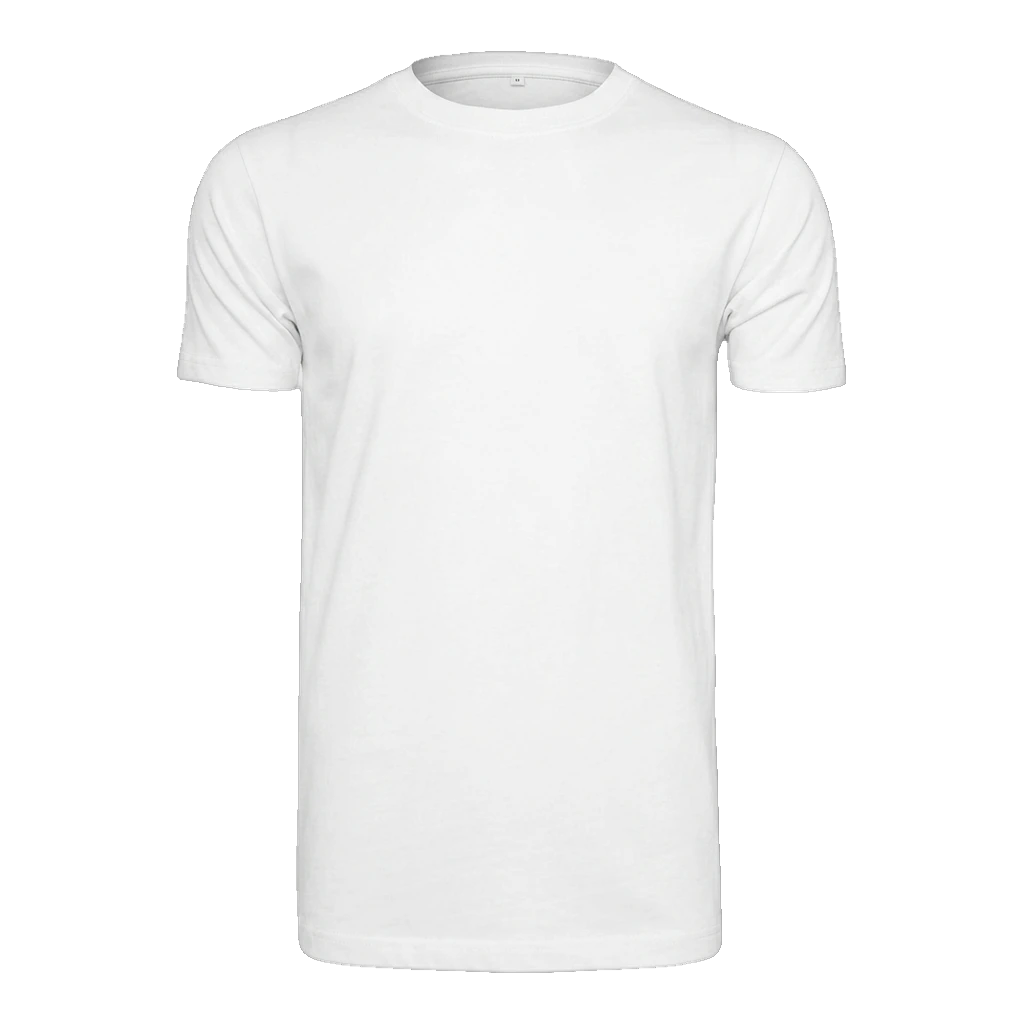 Build Your Brand Round Neck T-Shirt – Beispielfoto in Weiß (in 38 Farben erhältlich)